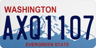 WA license plate AXQ1107