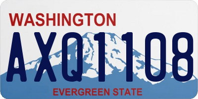 WA license plate AXQ1108