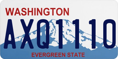 WA license plate AXQ1110