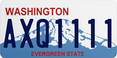 WA license plate AXQ1111