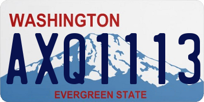 WA license plate AXQ1113