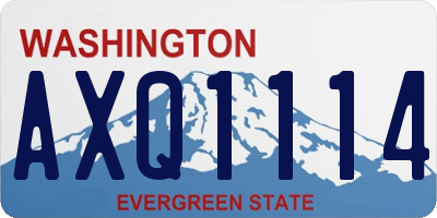 WA license plate AXQ1114