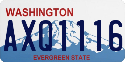 WA license plate AXQ1116