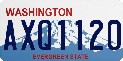 WA license plate AXQ1120
