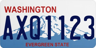 WA license plate AXQ1123