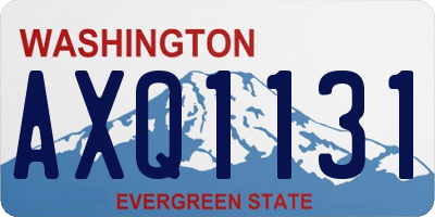 WA license plate AXQ1131