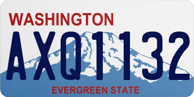 WA license plate AXQ1132