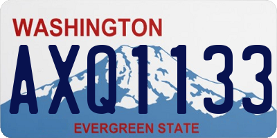 WA license plate AXQ1133