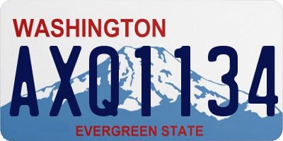 WA license plate AXQ1134