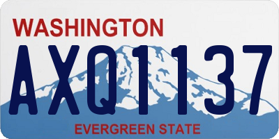 WA license plate AXQ1137