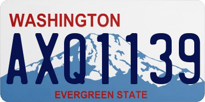 WA license plate AXQ1139