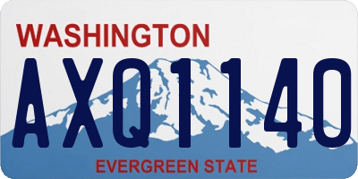 WA license plate AXQ1140