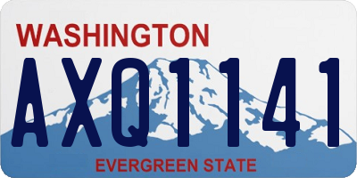 WA license plate AXQ1141