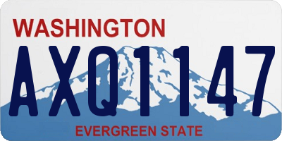 WA license plate AXQ1147