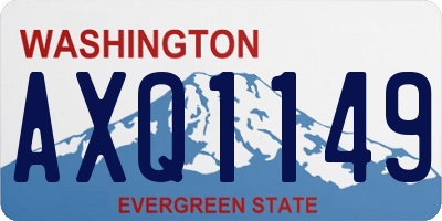 WA license plate AXQ1149
