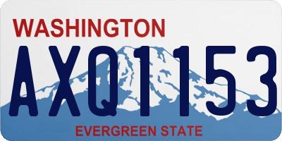 WA license plate AXQ1153