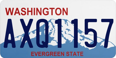 WA license plate AXQ1157
