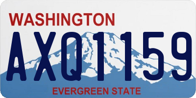WA license plate AXQ1159