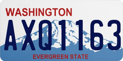 WA license plate AXQ1163