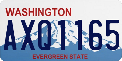 WA license plate AXQ1165
