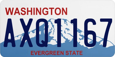 WA license plate AXQ1167
