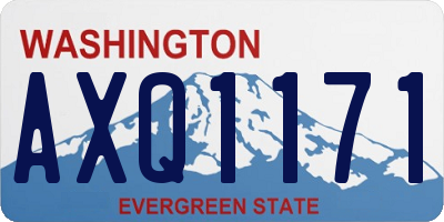 WA license plate AXQ1171