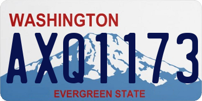 WA license plate AXQ1173