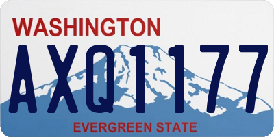 WA license plate AXQ1177