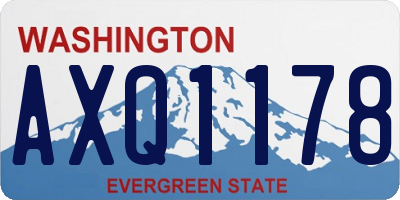 WA license plate AXQ1178