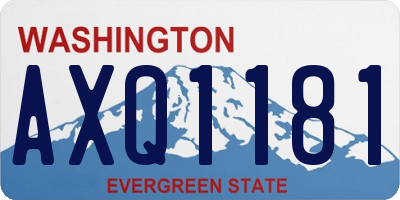 WA license plate AXQ1181