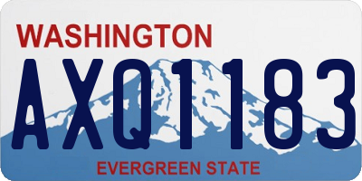 WA license plate AXQ1183
