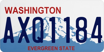 WA license plate AXQ1184