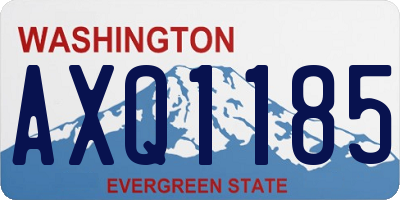 WA license plate AXQ1185