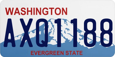 WA license plate AXQ1188