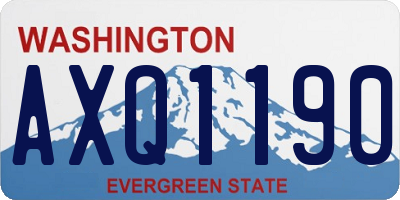 WA license plate AXQ1190