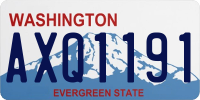 WA license plate AXQ1191