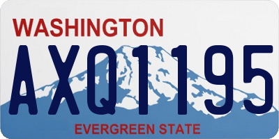 WA license plate AXQ1195