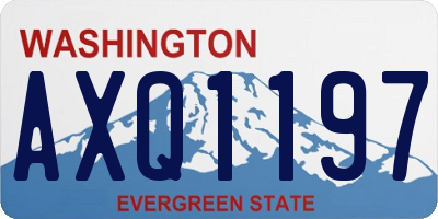 WA license plate AXQ1197