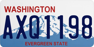 WA license plate AXQ1198