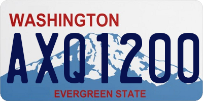 WA license plate AXQ1200