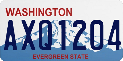 WA license plate AXQ1204