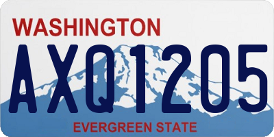 WA license plate AXQ1205