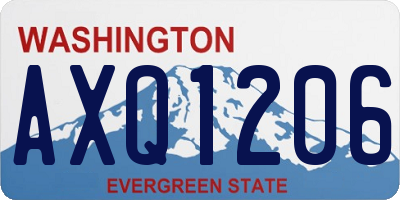 WA license plate AXQ1206