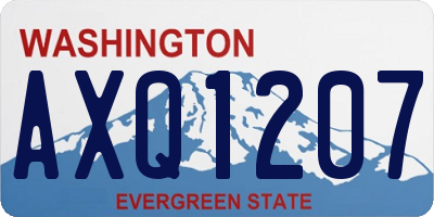 WA license plate AXQ1207