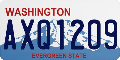 WA license plate AXQ1209