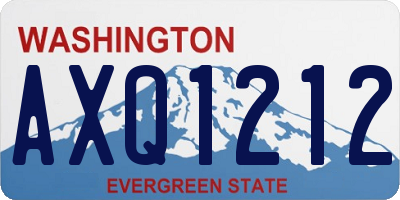 WA license plate AXQ1212