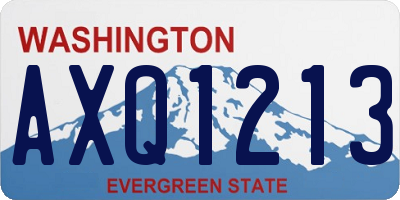 WA license plate AXQ1213