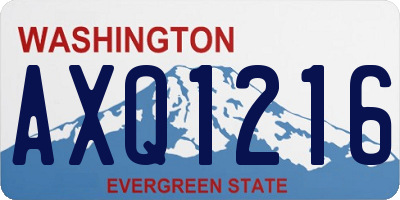 WA license plate AXQ1216