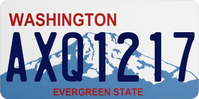 WA license plate AXQ1217