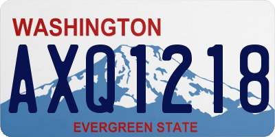 WA license plate AXQ1218